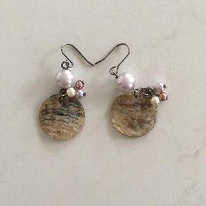 Brazilian Shell Earrings, Handmade